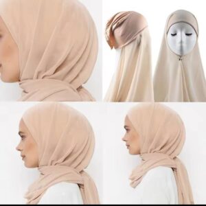 PLAIN CHIFFON AND TUBE CAP - Image 3