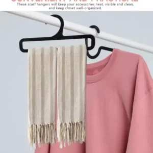 RECTANGULAR PLASTIC MIDI HANGER BLACK DOZEN - Image 1