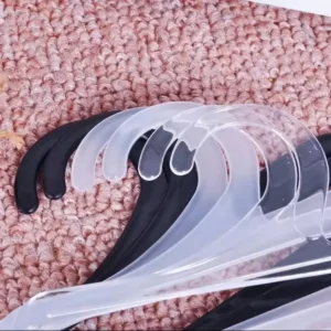 RECTANGULAR PLASTIC MIDI HANGER BLACK DOZEN - Image 4