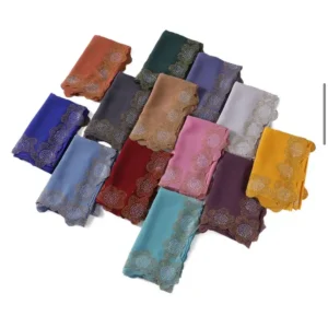 STONE SQUARE CHIFFON SCARF - Image 2