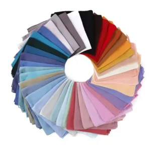 PLAIN SQUARE CHIFFON SCARF - Image 3