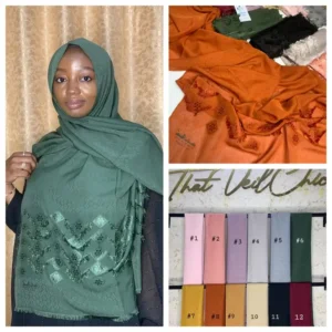 BINT AL WATAN LOOSE COTTON VEIL,189 * 68CM - Image 3