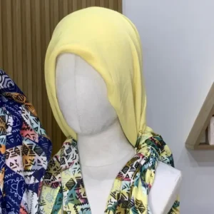 PLAIN & PATTERN SQUARE COTTON SCARF - Image 5