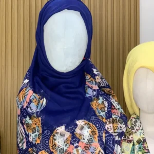 PLAIN & PATTERN SQUARE COTTON SCARF - Image 4