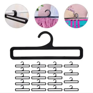 RECTANGULAR PLASTIC MAXI HANGER BLACK DOZEN - Image 3