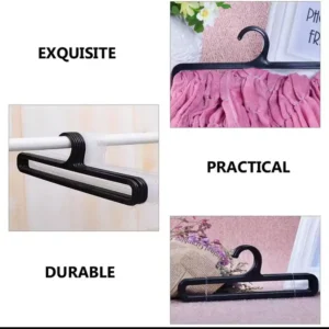 RECTANGULAR PLASTIC MAXI HANGER BLACK DOZEN - Image 2