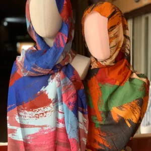 ABSTRACT COTTON LINEN VEIL - Image 3