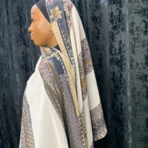 STONED PLAIN AND PRINT VEIL - Image 3